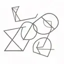 square circle triangle tattoo design idea