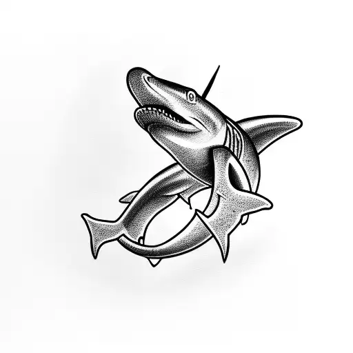 hammerhead shark tattoo design idea