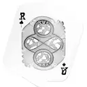 Ferroviária soccer team logo transformed into a deck of playing cards tattoo design idea