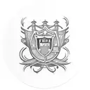 Ferroviária soccer team logo transformed into a deck of playing cards tattoo design idea