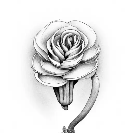 Hyacinth flower with a surreal twist tattoo design idea