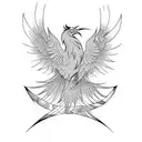 Phoenix ash tattoo design idea