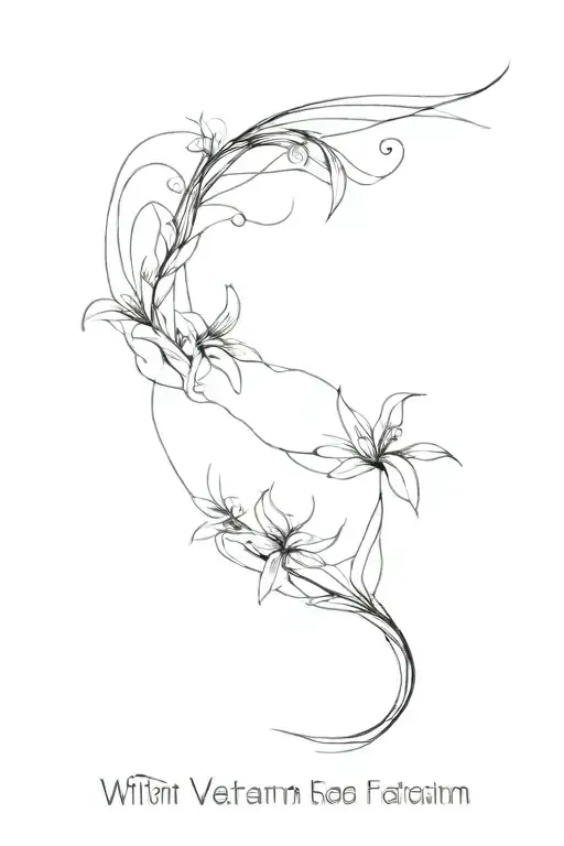 wispy vietnam country wrapped tattoo design idea