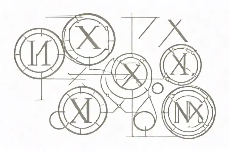 11 june 1979 roman numerals tattoo design idea