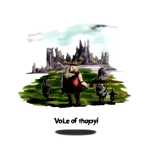 Viking in world of the final fantasy tattoo design idea