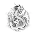 a magnificent dragon in the Japanese style, adorned with lotus flowers symbolizing purity and transformation. This drago tattoo design idea