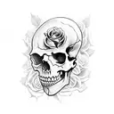 Grateful Dead skull roses Bertha van  tattoo design idea