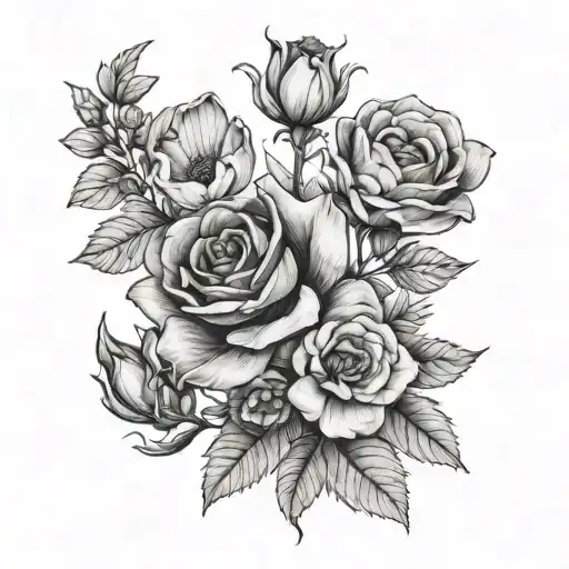 birth month flowers september october august december tattoo design idea