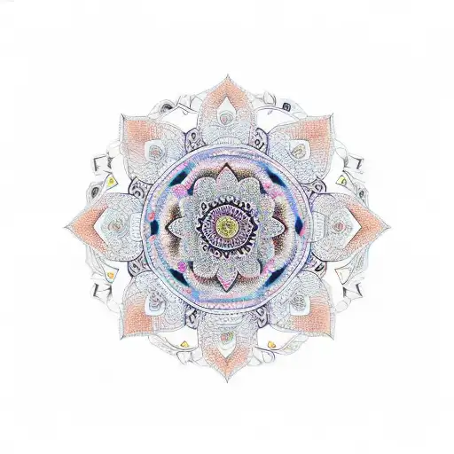 Australia Argentina flowers mandala tattoo design idea