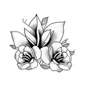 Australia Argentina flowers tattoo design idea