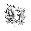 Australia Argentina flowers tattoo design idea