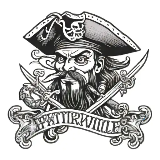 pattonville pirates from bridgeton missouri pirate logo with a sword in mouth  tattoo design idea