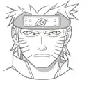 naruto, face, simple, vector style, tattoo design idea