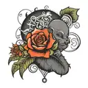 black baby factory  tattoo design idea