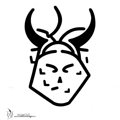 devil sleeping tattoo design idea