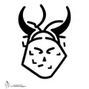 devil sleeping tattoo design idea