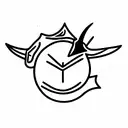 devil sleeping tattoo design idea