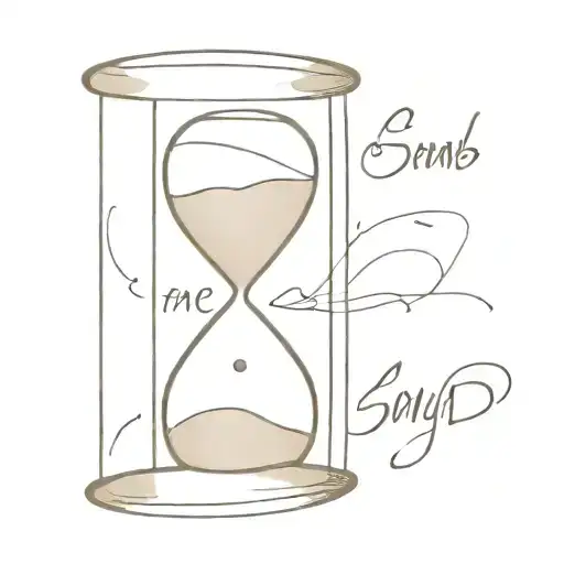 hour glass with sand phrase to everything there ir a season tattoo design idea