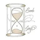 hour glass with sand phrase to everything there ir a season tattoo design idea