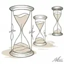 hour glass with sand phrase to everything there ir a season tattoo design idea