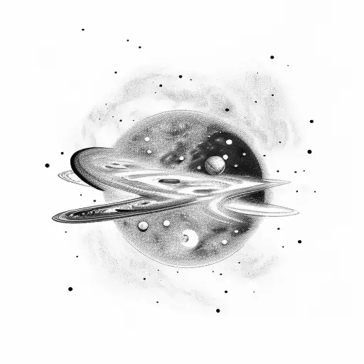 Saying "Aspera ad astra" sorrunded by stars tattoo design idea