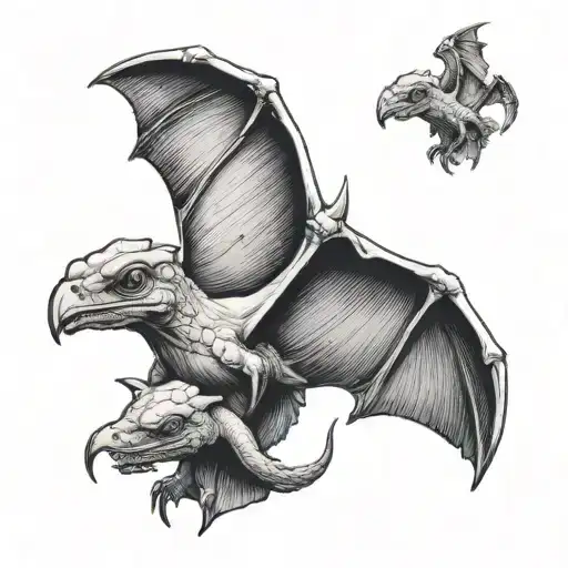 baby pterodactyls  tattoo design idea
