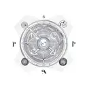 Psi symbol representing a scale that's even, on the left side is the symbol alpha and on the right part is omega tattoo design idea