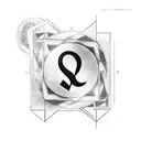 Psi symbol representing a scale that's even, on the left side is the symbol alpha and on the right part is omega tattoo design idea