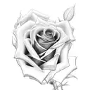 Rose with 2006 and barb wire  tattoo design idea