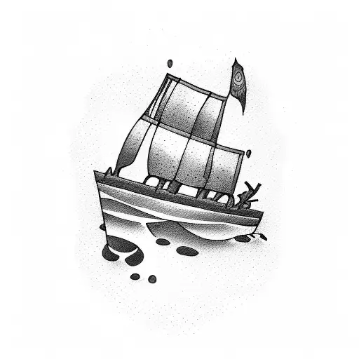 shipwreck tattoo design idea