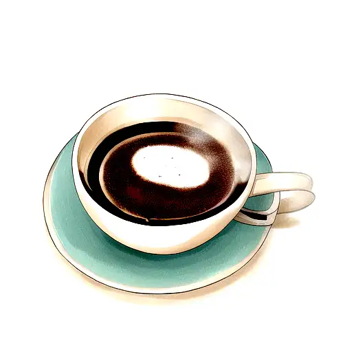 coffee and milk tattoo design idea