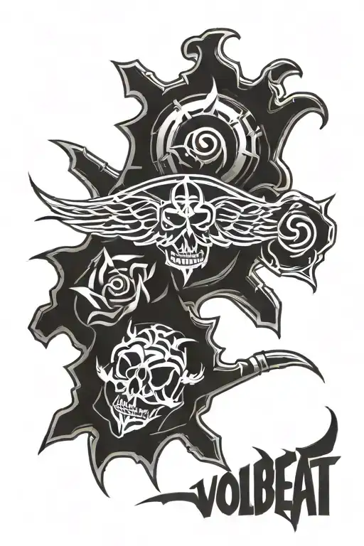 logo collage volbeat tattoo design idea
