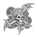 Tribal mit Logos von "Metallica", "Volbeat", "Five finger death punch" tattoo design idea
