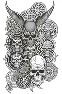 logo collage volbeat 5fdp tattoo design idea