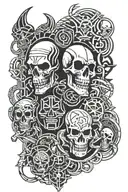 logo collage volbeat 5fdp tattoo design idea