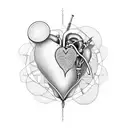 A bridge emerging from a mechanical heart tattoo design idea