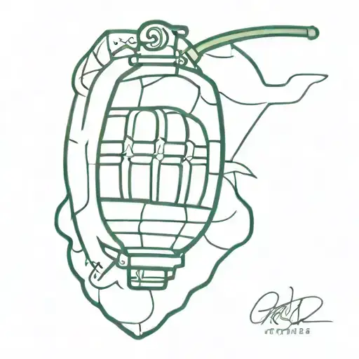 green day grenade tattoo design idea
