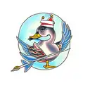 duck tattoo design idea