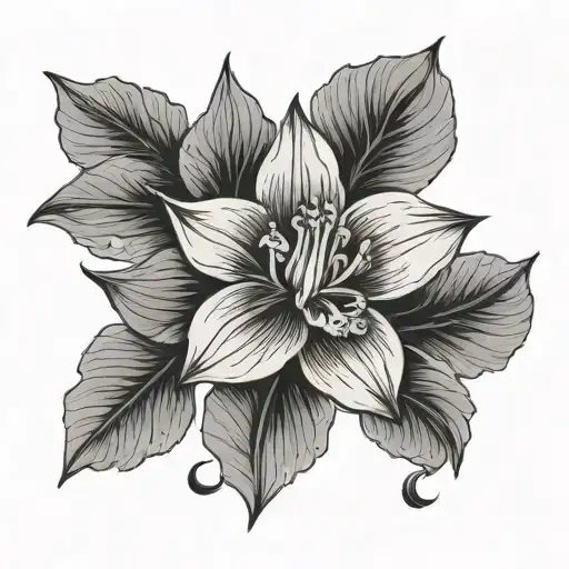 national flower from laos tattoo design idea