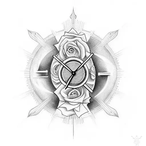 I want a tattoo related to time, the present, past and future, is that time passes very quickly and life is only lived o tattoo design idea