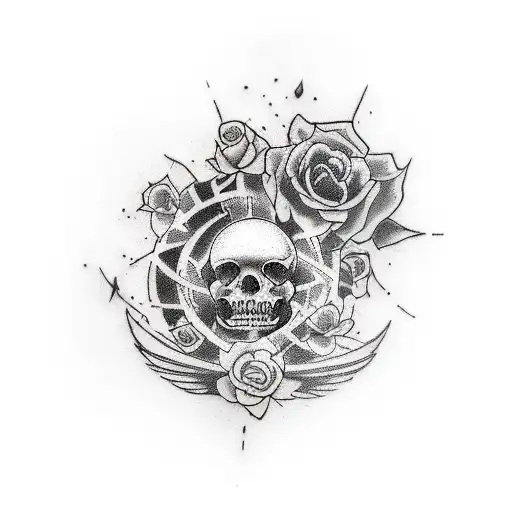 In an eternal cycle, Carpe Diem flourishes as the ephemeral celebration of life, while Memento Mori fades, reminding us  tattoo design idea