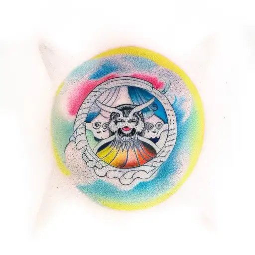 Yin and Yang, Carpe Diem et Momento Mori tattoo design idea