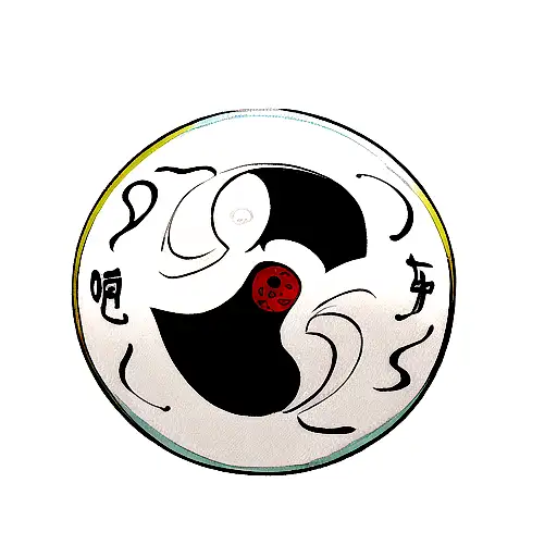 Yin and Yang, Carpe Diem et Momento Mori tattoo design idea