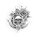 In an eternal cycle, Carpe Diem flourishes as the ephemeral celebration of life, while Memento Mori fades, reminding us  tattoo design idea
