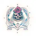 In an eternal cycle, Carpe Diem flourishes as the ephemeral celebration of life, while Memento Mori fades, reminding us  tattoo design idea