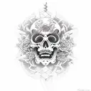 In an eternal cycle, Carpe Diem flourishes as the ephemeral celebration of life, while Memento Mori fades, reminding us  tattoo design idea
