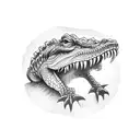 urban alligator  tattoo design idea