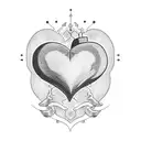 4 heart queens cards  tattoo design idea