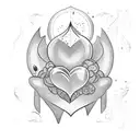 4 heart queens cards  tattoo design idea