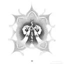 kubera mudra tattoo design idea